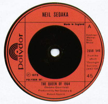 Neil Sedaka : The Queen Of 1964 (7", Single)