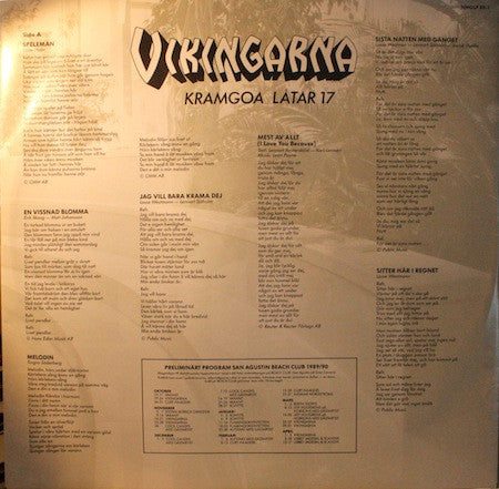 Vikingarna : Kramgoa Låtar 17 (LP, Album)