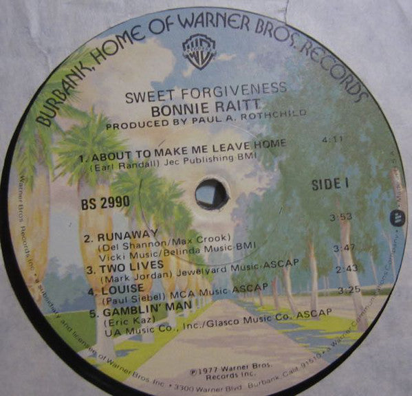 Bonnie Raitt : Sweet Forgiveness (LP, Album, Los)