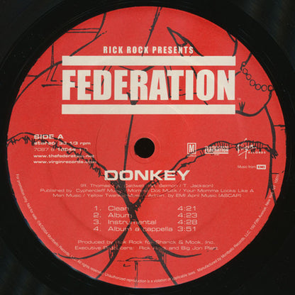 Federation : Donkey / What If I Had A Gun (12", Single, Promo)