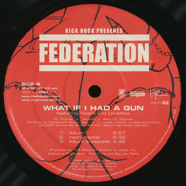 Federation : Donkey / What If I Had A Gun (12", Single, Promo)