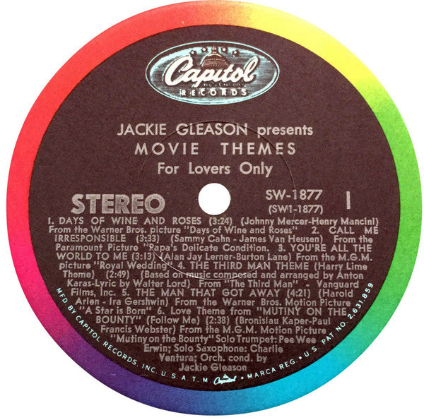 Jackie Gleason : Movie Themes - For Lovers Only (LP, Album)