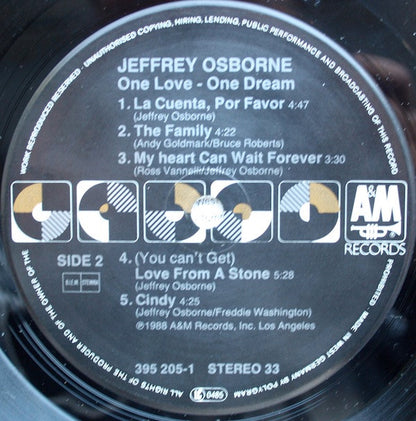 Jeffrey Osborne : One Love - One Dream (LP, Album)