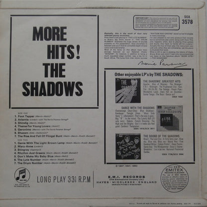 The Shadows : More Hits! The Shadows (LP, Comp)