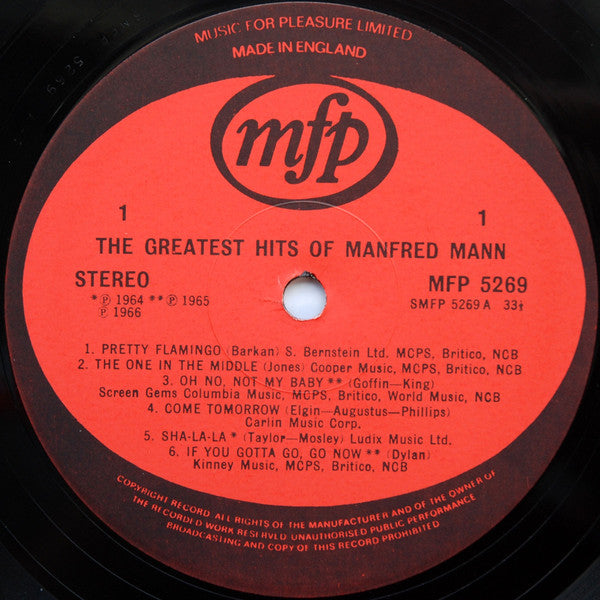 Manfred Mann : The Greatest (LP, Comp)