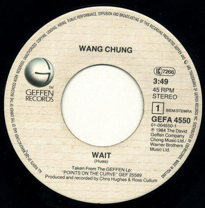 Wang Chung : Wait (7", Single)