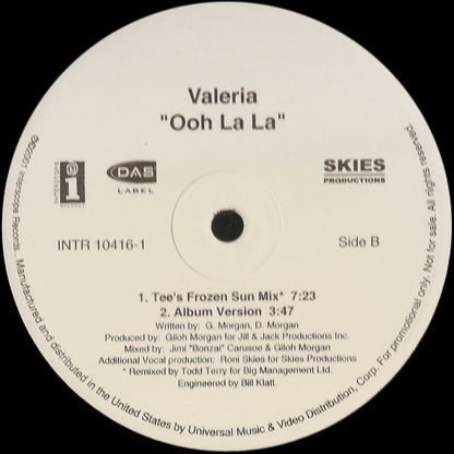 Valeria : Ooh La La (12", Promo)