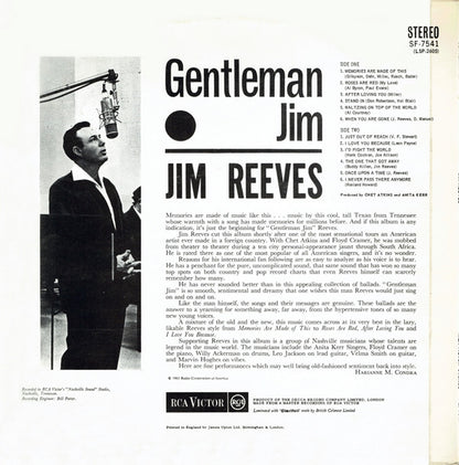 Jim Reeves : Gentleman Jim (LP, Album, RE)