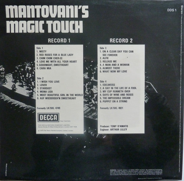 Mantovani And His Orchestra : Mantovani's Magic Touch (2xLP, RE, Gat)