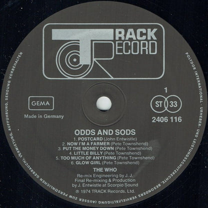 The Who : Odds & Sods (LP, Album)