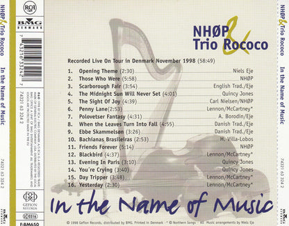 Niels-Henning Ørsted Pedersen & Trio Rococo : In The Name Of Music (CD, Album)