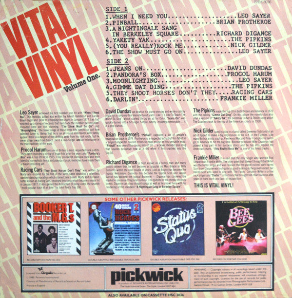 Various : Vital Vinyl Volume One (LP, Comp)