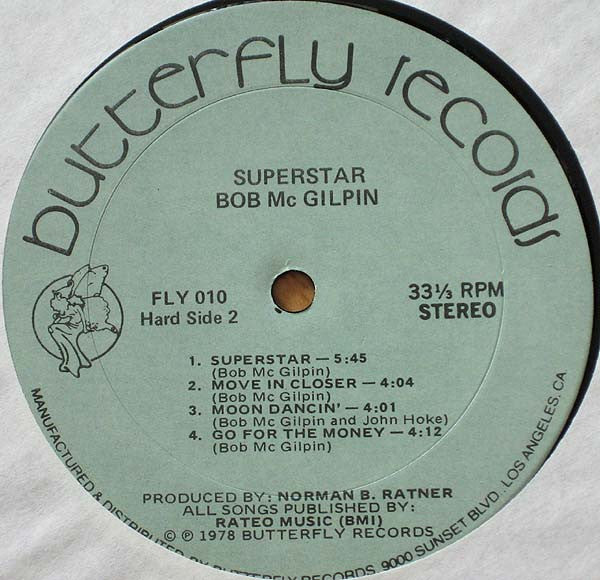 Bob McGilpin : Superstar (LP, Album, Gat)