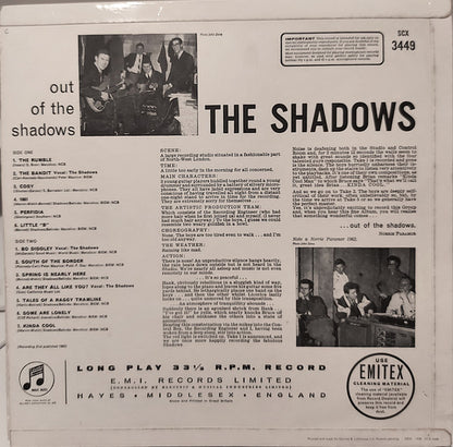 The Shadows : Out Of The Shadows (LP, Album, RE, Blu)