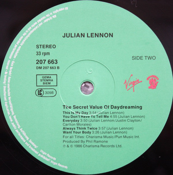 Julian Lennon : The Secret Value Of Daydreaming (LP, Album)