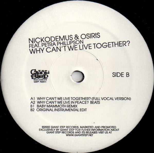 Nickodemus & Osiris : Why Can't We Live Together? (12")