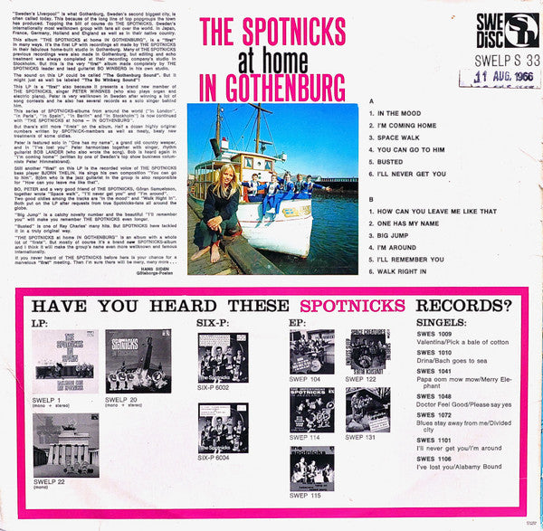 The Spotnicks : At Home In Gothenburg (LP)