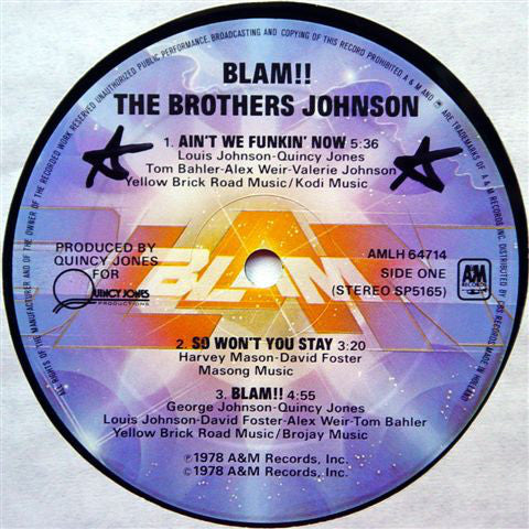 Brothers Johnson : Blam!! (LP, Album, Gat)