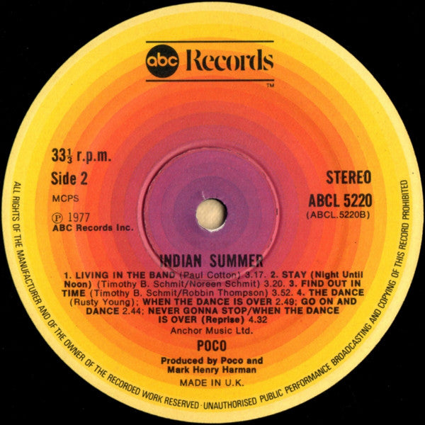 Poco (3) : Indian Summer (LP, Album)