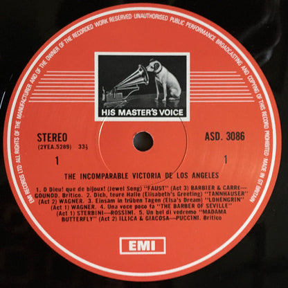 Victoria De Los Angeles : The Incomparable Victoria De Los Angeles Spanish Songs (Traditional, Classical, And Contemporary) And Arias From The Barber Of Seville, La Bohème, Carmen, Faust, Lohengrin, Madama Butterfly, Otello, La Vida Breve (3xLP, Comp, Mono, Ele + Box)