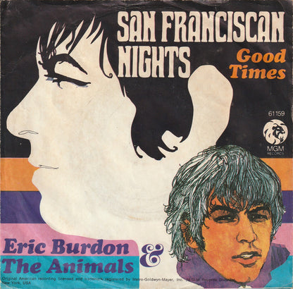 Eric Burdon & The Animals : San Franciscan Nights (7", Single, Mono)