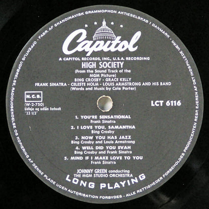 Bing Crosby, Grace Kelly, Frank Sinatra : High Society (LP, Album, Hig)