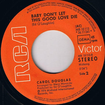 Carol Douglas : Doctor's Orders (7", Single)