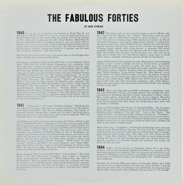 Roger Williams (2) : Songs Of The Fabulous Forties (2xLP, Album, Gat)