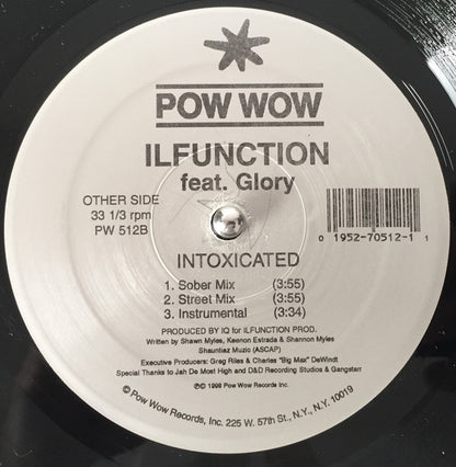 Ilfunction Feat. Glory (8) : Blazin' The Trails / Intoxicated (12")