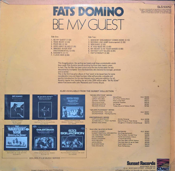 Fats Domino : Be My Guest (LP, Comp)