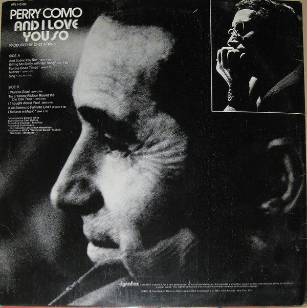 Perry Como : And I Love You So (LP, Album)