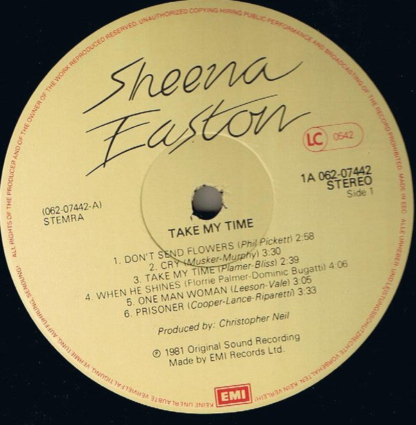 Sheena Easton : Take My Time (LP, Album)