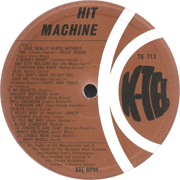 Various : Hit Machine (LP, Album, Comp)