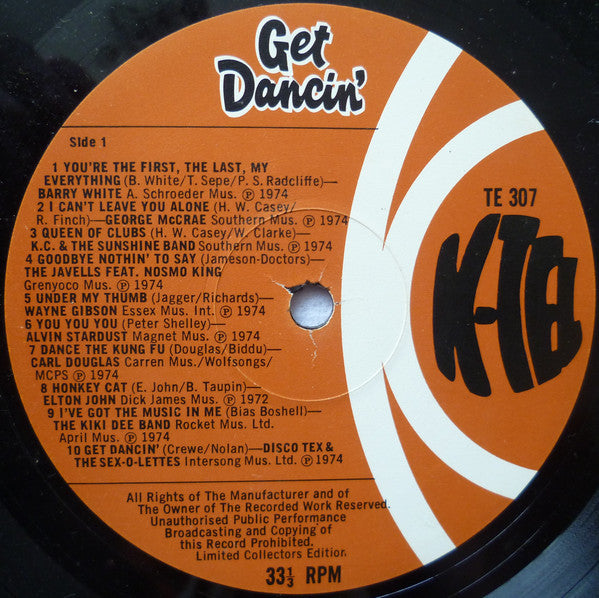 Various : Get Dancin' (LP, Comp, Ltd)