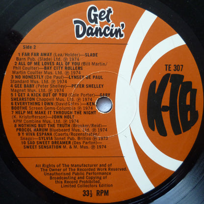 Various : Get Dancin' (LP, Comp, Ltd)