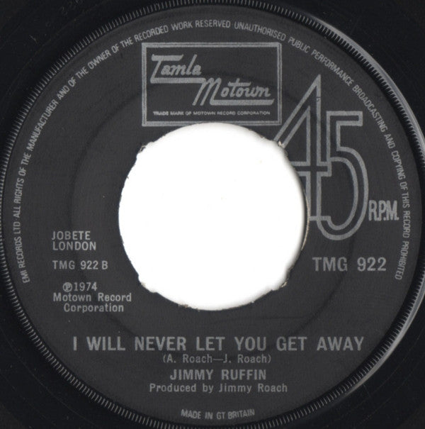 Jimmy Ruffin : Farewell Is A Lonely Sound (7", Single, Kno)