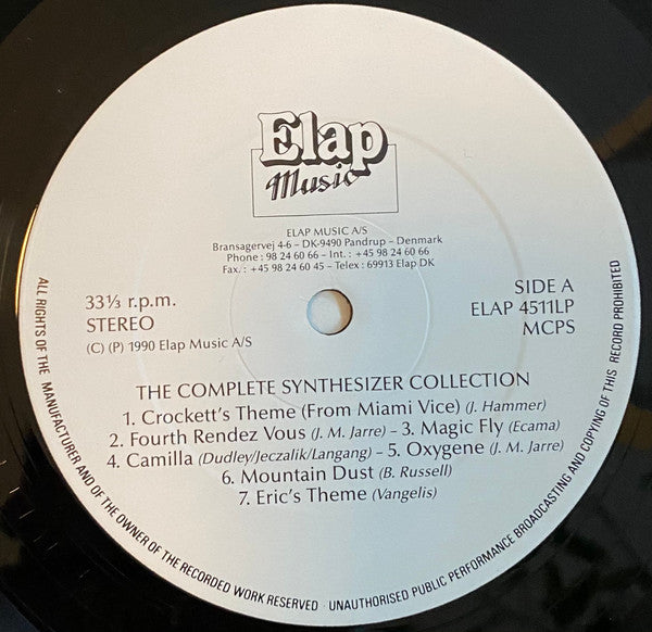 Unknown Artist : The Complete Synthesizer Collection (2xLP, Comp, Gat)