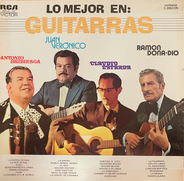 Antonio Bribiesca, Juan Verónico, Claudio Estrada, Ramon Dona-Dio : Lo Mejor En: Guitarras (3xLP, Comp)