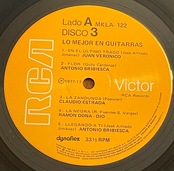 Antonio Bribiesca, Juan Verónico, Claudio Estrada, Ramon Dona-Dio : Lo Mejor En: Guitarras (3xLP, Comp)