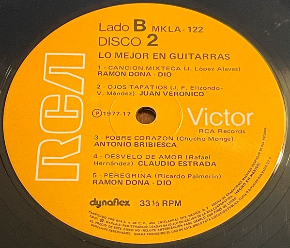 Antonio Bribiesca, Juan Verónico, Claudio Estrada, Ramon Dona-Dio : Lo Mejor En: Guitarras (3xLP, Comp)