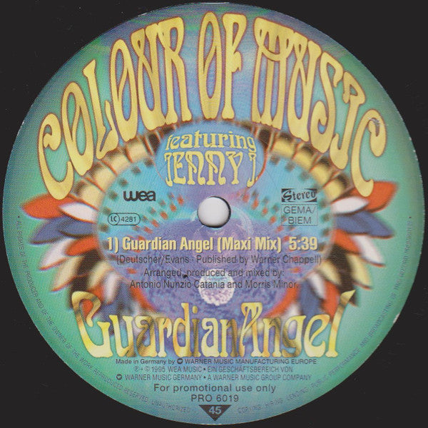 Colour Of Music Featuring Jenny J : Guardian Angel (12", Promo)