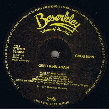 Greg Kihn : Greg Kihn Again (LP, Album)