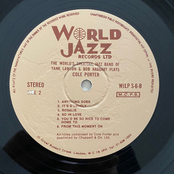 The World's Greatest Jazzband Of Yank Lawson And Bob Haggart : Plays Cole Porter (LP, Album)