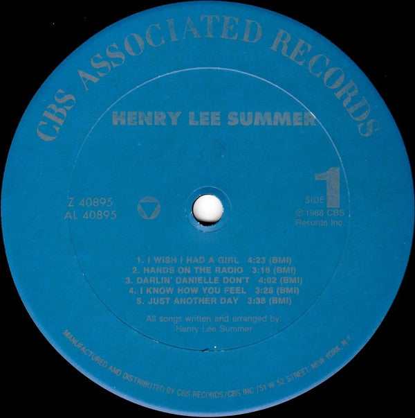 Henry Lee Summer : Henry Lee Summer (LP, Album)