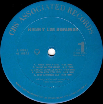 Henry Lee Summer : Henry Lee Summer (LP, Album)