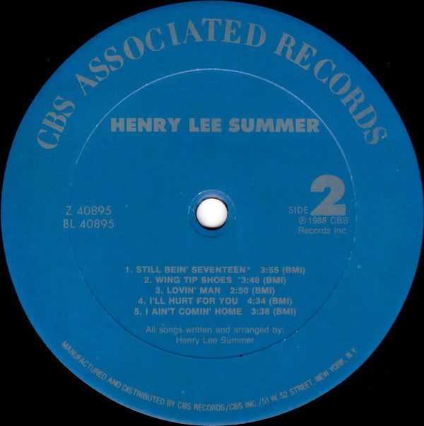 Henry Lee Summer : Henry Lee Summer (LP, Album)