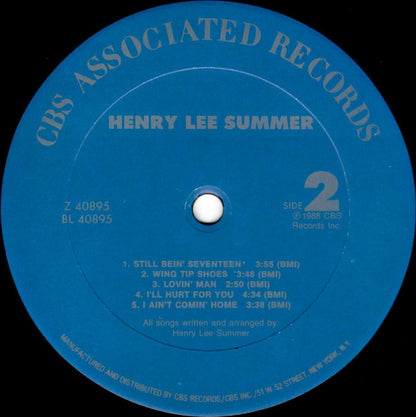 Henry Lee Summer : Henry Lee Summer (LP, Album)