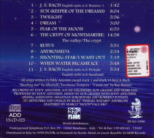 Eddy Antonini : When Water Became Ice (CD, Album, Dig)