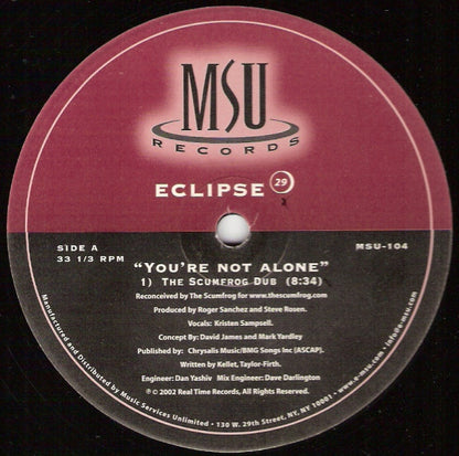 Eclipse 29 : You're Not Alone (12")