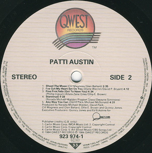 Patti Austin : Patti Austin (LP, Album)